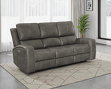 Sofá Reclinable Triple Eléctrico Brickston Color Carbón