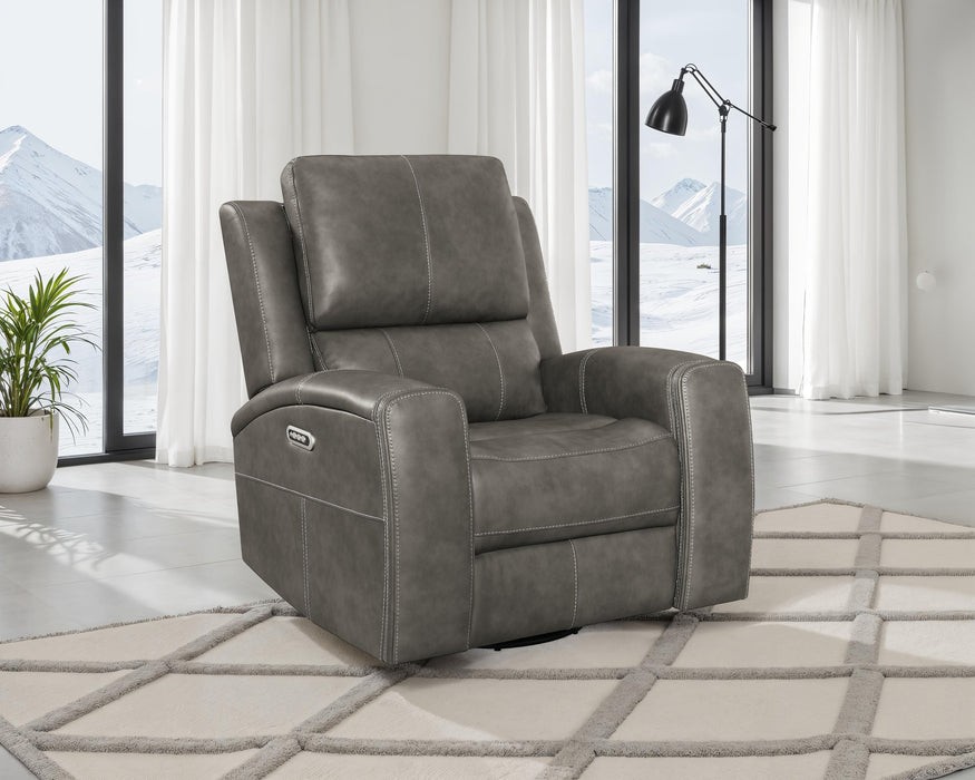 Brickston Triple Power Swivel Glider Recliner Grey