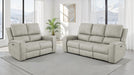 Brickston 2-piece Triple Power Reclining Sofa Set Mushroom