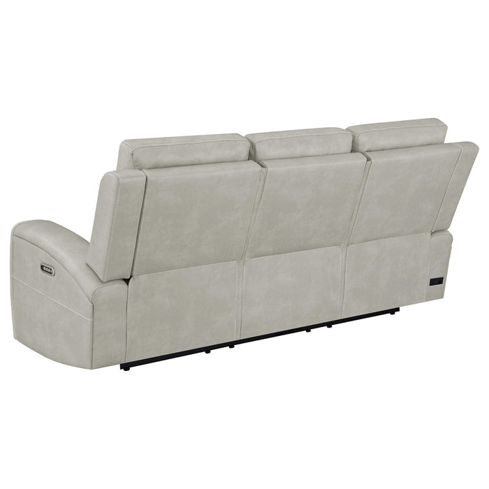 Brickston 2-piece Triple Power Reclining Sofa Set Mushroom