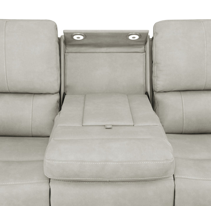 Brickston 2-piece Triple Power Reclining Sofa Set Mushroom