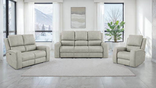 Brickston 3-piece Triple Power Reclining Sofa Set Mushroom