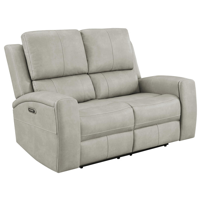 Brickston 3-piece Triple Power Reclining Sofa Set Mushroom