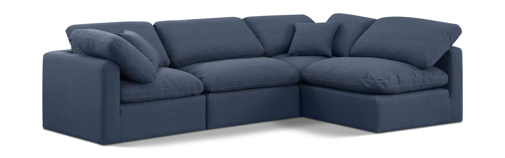 Indulge 105" Linen Textured Fabric Upholstered 4pc. Modular Sectional