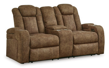 Wolfridge Power Reclining Sofa - Brown/Beige