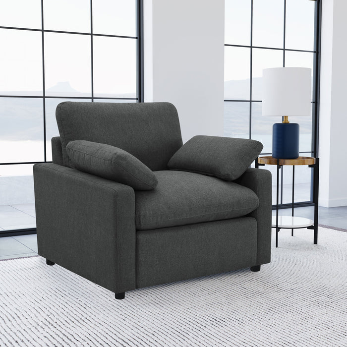Collins Upholstered Power Recliner Chair Chocolate Brown