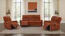 Navarro 3-piece Upholstered Reclining Sofa Set Burnt Orange
