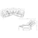 Rojas 3-Piece Dual Power L-Shaped Sectional Sofa with Bluetooth Black