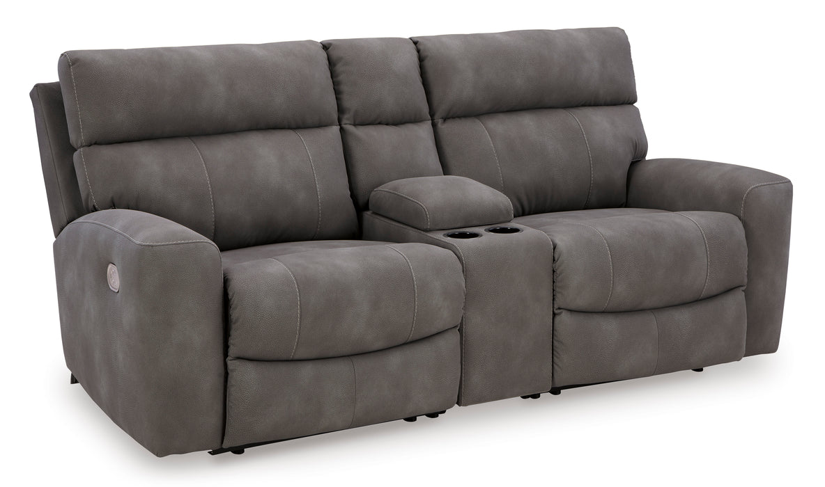 Next-Gen DuraPella 3-Piece Power Reclining Sectional Loveseat with Console