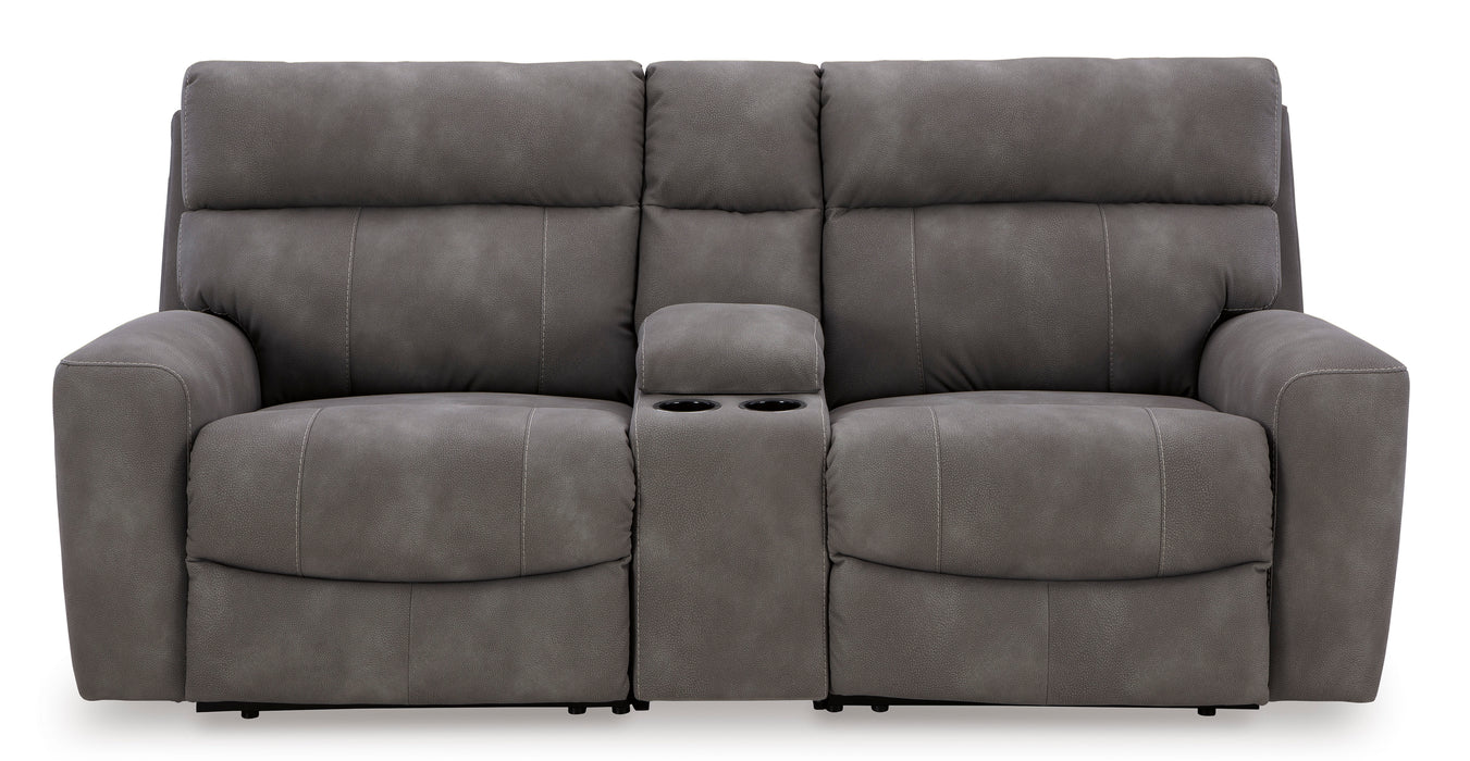 Next-Gen DuraPella 3-Piece Power Reclining Sectional Loveseat with Console