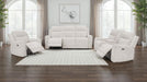 Kennett 3-piece Chenille Power Reclining Sofa Set Ivory