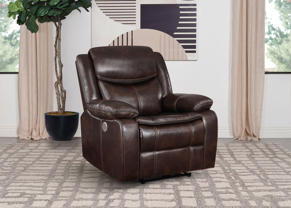 Sycamore Upholstered Power Recliner Chair Dark Grey