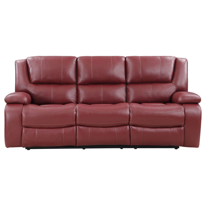 Juego de sofás tapizado reclinable Camila de 3 piezas - rojo