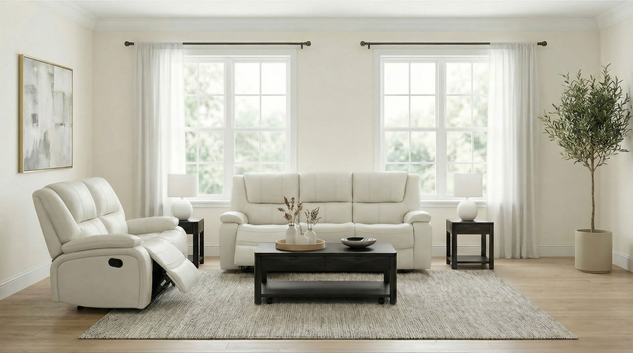 Camila 2-piece Upholstered Reclining Sofa Set Red