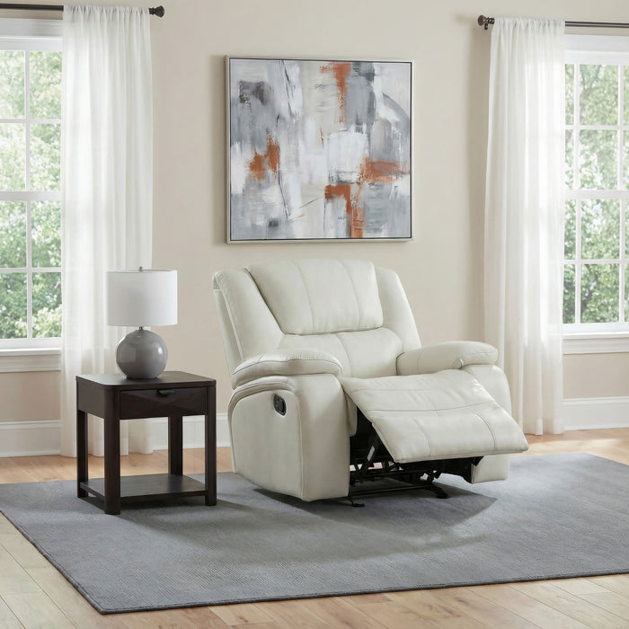 Sillón reclinable y mecedora tapizado Camila, rojo