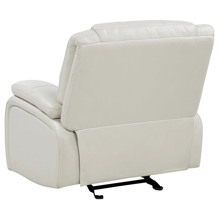 Camila Upholstered Glider Recliner Chair White