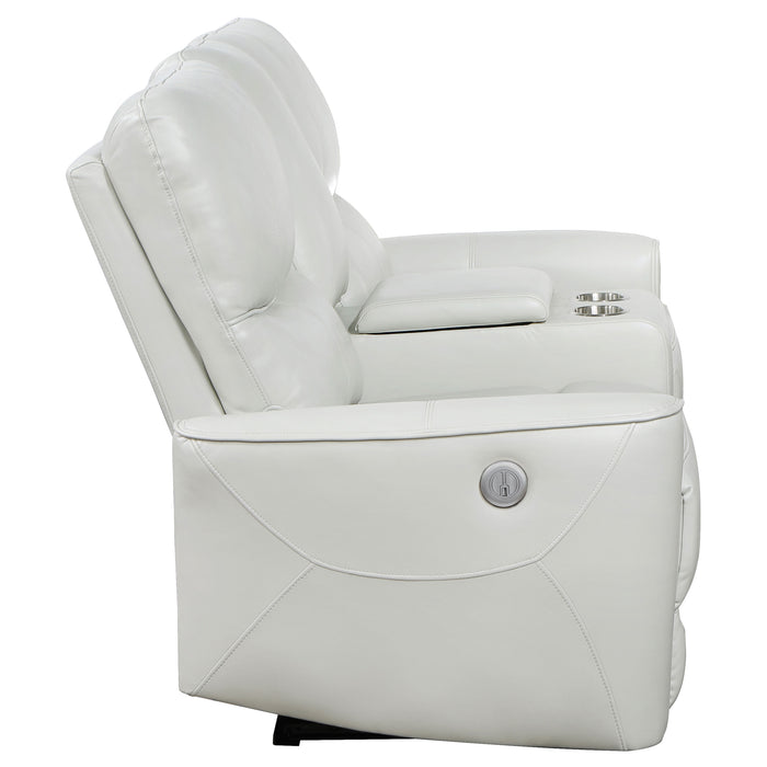 Greenfield Upholstered Power Reclining Loveseat Dove Grey