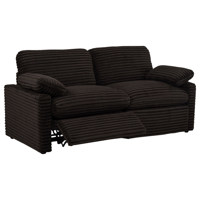 Collins Modular Power Loveseat Chocolate Brown
