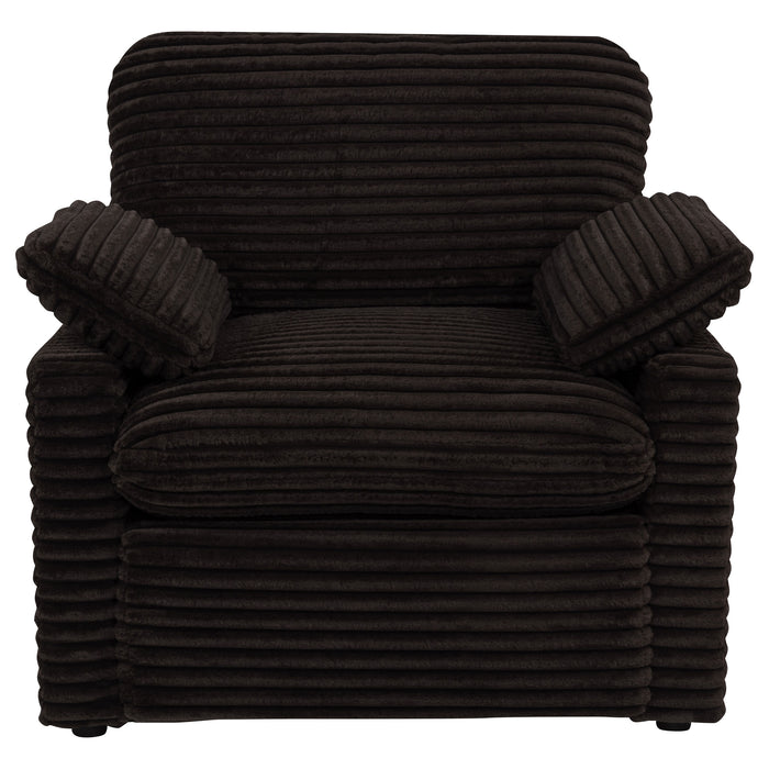 Collins Upholstered Power Recliner Chair Chocolate Brown