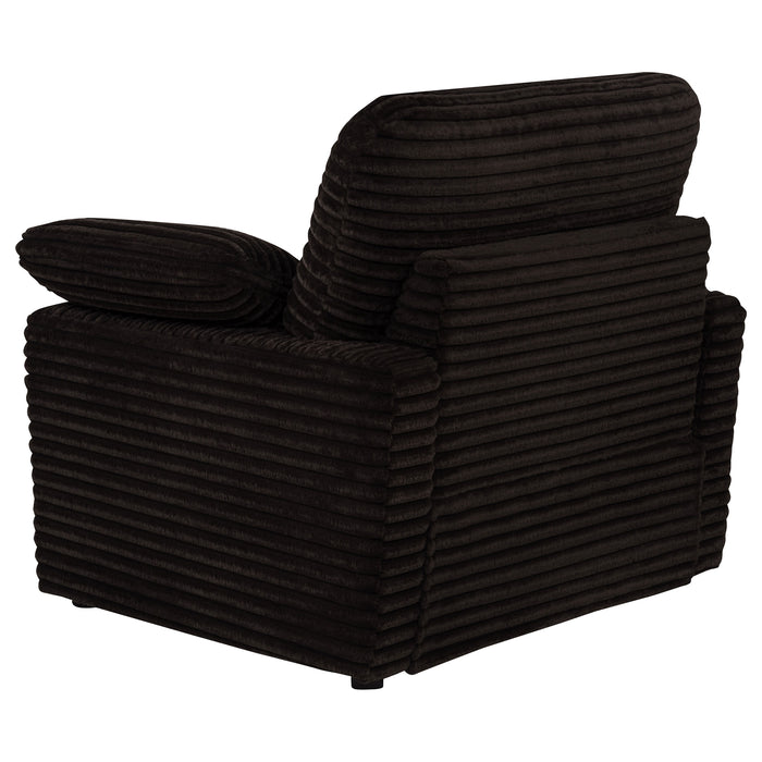 Collins Upholstered Power Recliner Chair Chocolate Brown