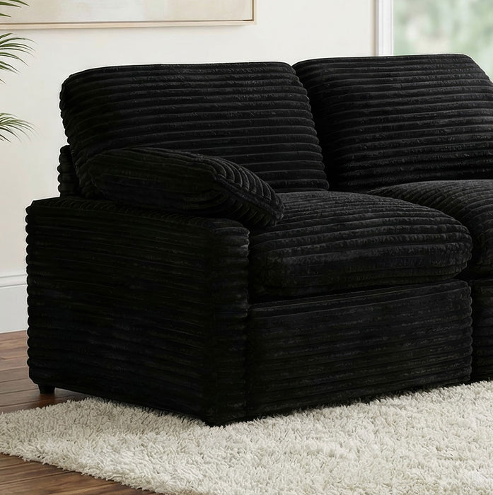 Reclinable eléctrico modular con brazo izquierdo Collins - marrón chocolate
