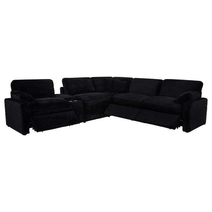 Collins 6-piece Modular Power Reclining Sectional Black