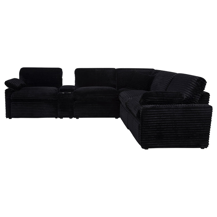 Collins 6-piece Modular Power Reclining Sectional Black