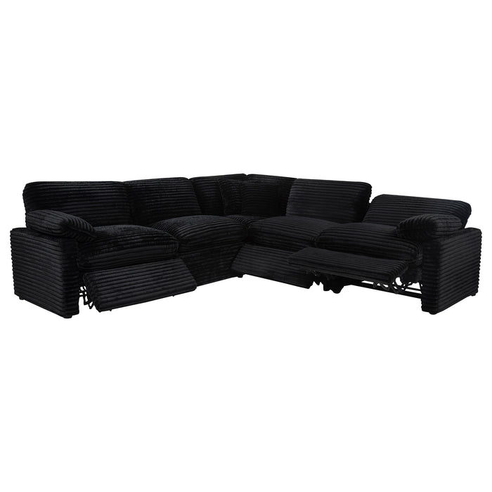 Collins 5-piece Modular Power Reclining Sectional Black
