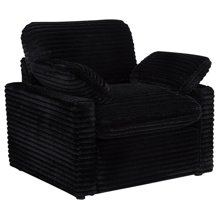 Collins Upholstered Power Recliner Chair Black