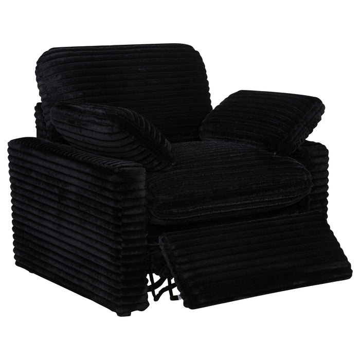 Collins Upholstered Power Recliner Chair Black