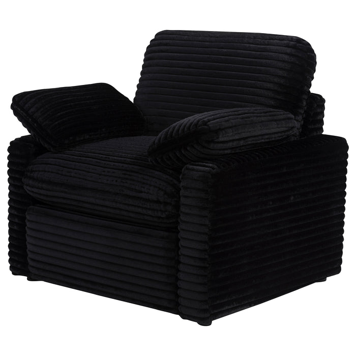 Collins Upholstered Power Recliner Chair Black