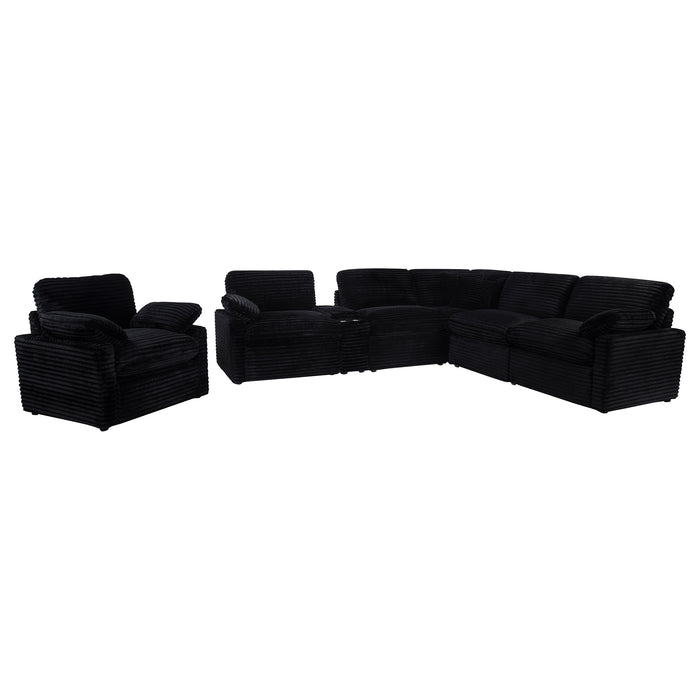 Collins Upholstered Power Recliner Chair Black