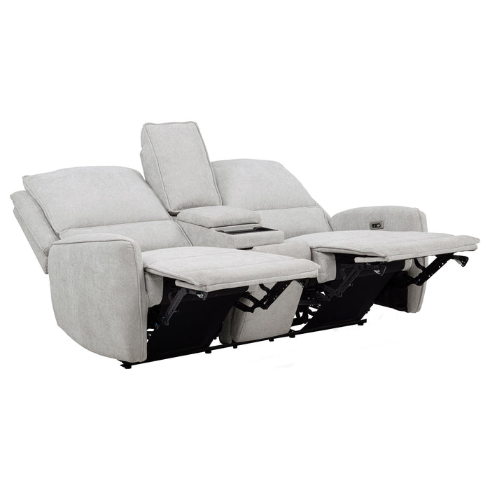 Sylmar 2-piece Chenille Power Reclining Sofa Set Dove Grey