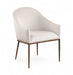 Ferro Linen Textured Performance Fabric Upholstered Dining Arm Chair