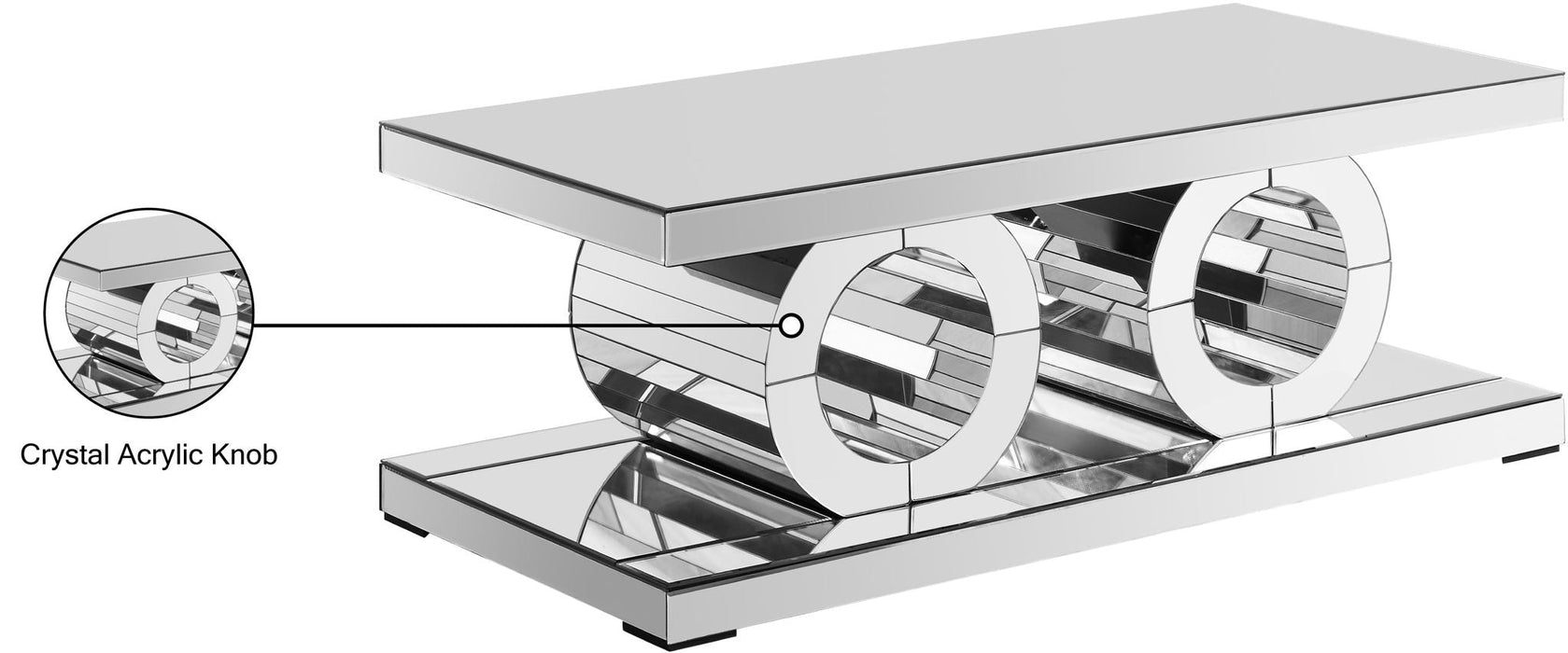 Mesa de centro espejada Jocelyn