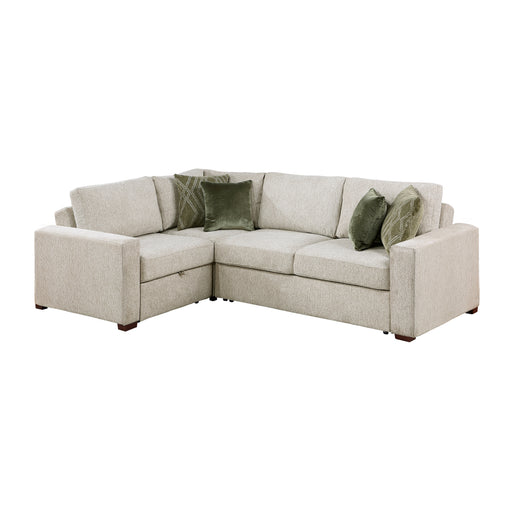 8548*4SCACCLA 3-Piece Sectional with Pull-out Bed and Click Motion Back