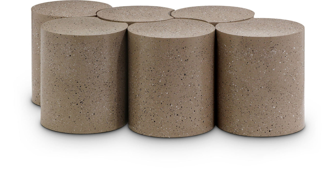 Dimple Terrazzo Pattern Iron Nesting 6pc. Modular Coffee Table