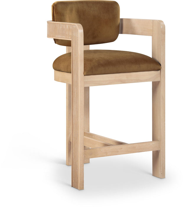 Sacha Velvet Upholstered Counter Stool