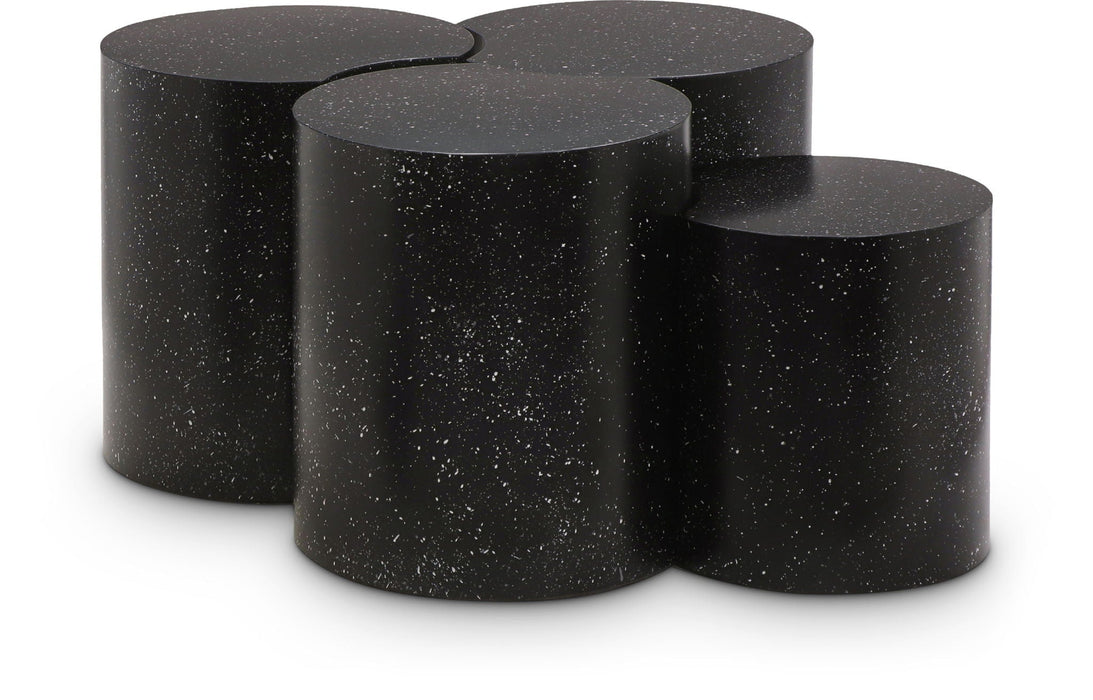 Dimple Terrazzo Pattern Iron Nesting 4pc. Modular Coffee Table