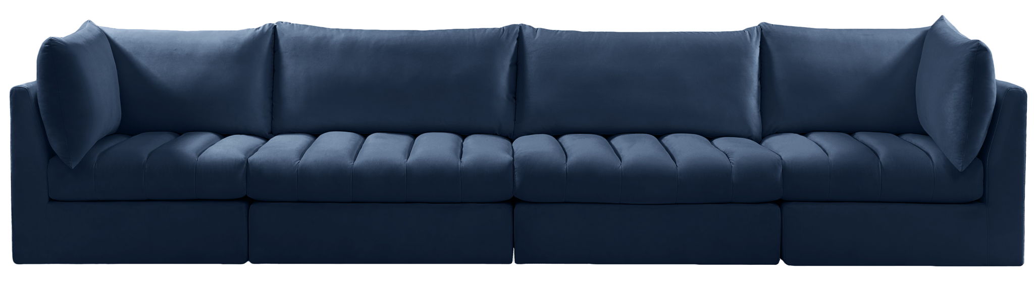 Sofá modular tapizado de terciopelo Jacob de 140" de 4 piezas