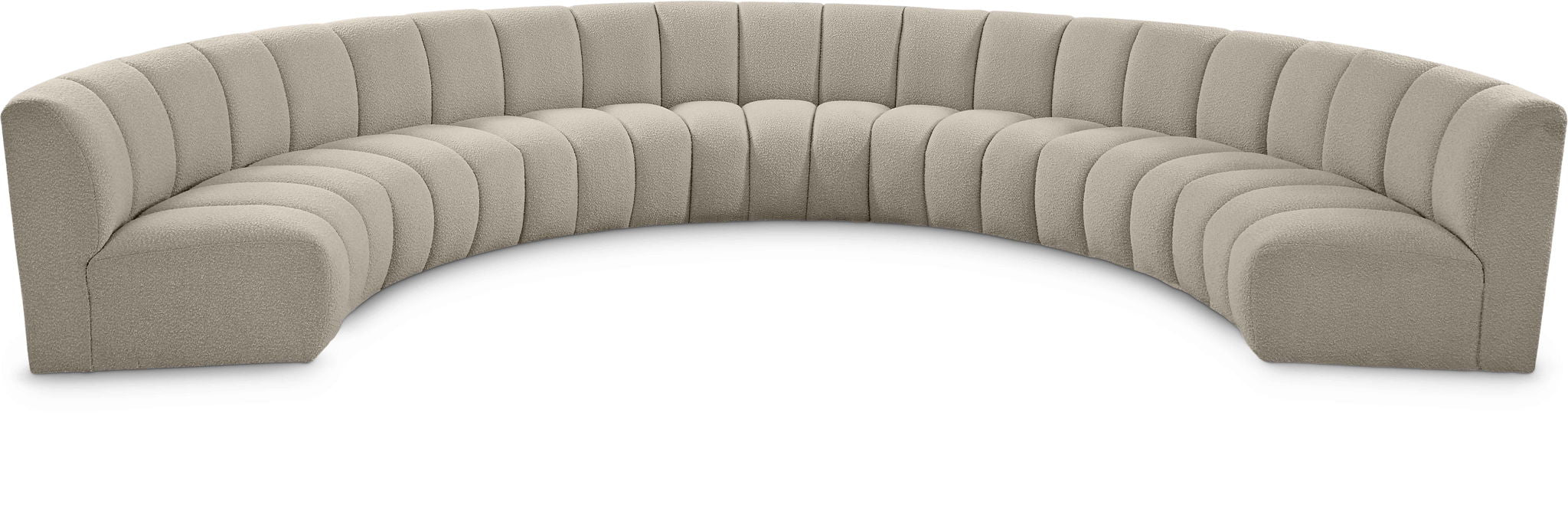 Infinity 178" Boucle Fabric Upholstered 7pc. Modular Sectional