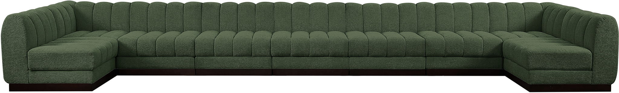 Quinn 229" Chenille Fabric Upholstered 9pc. Modular Sectional