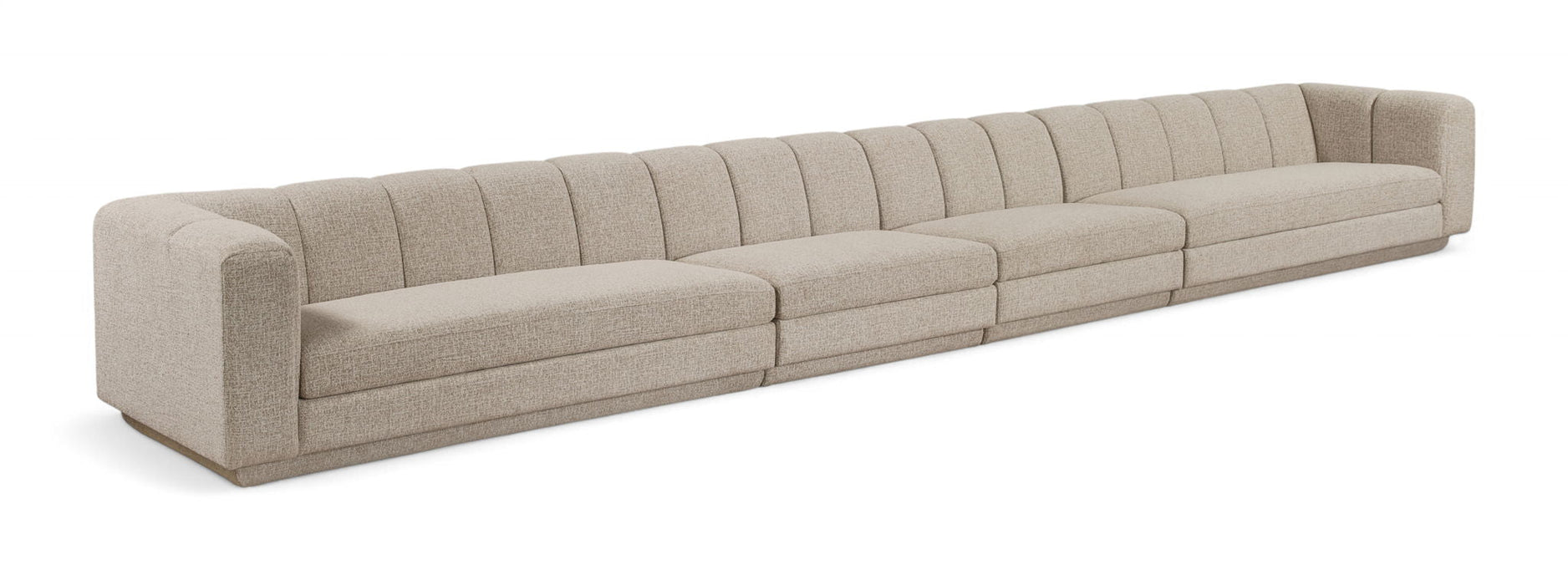 Modari 233.5" Fabric Upholstered 4pc. Modular Sofa