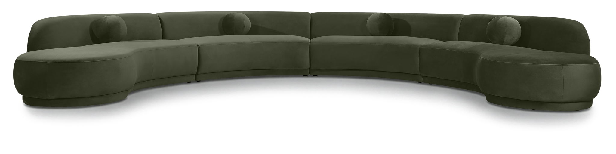 Avra 189" Velvet Performance Fabric Upholstered Sectional