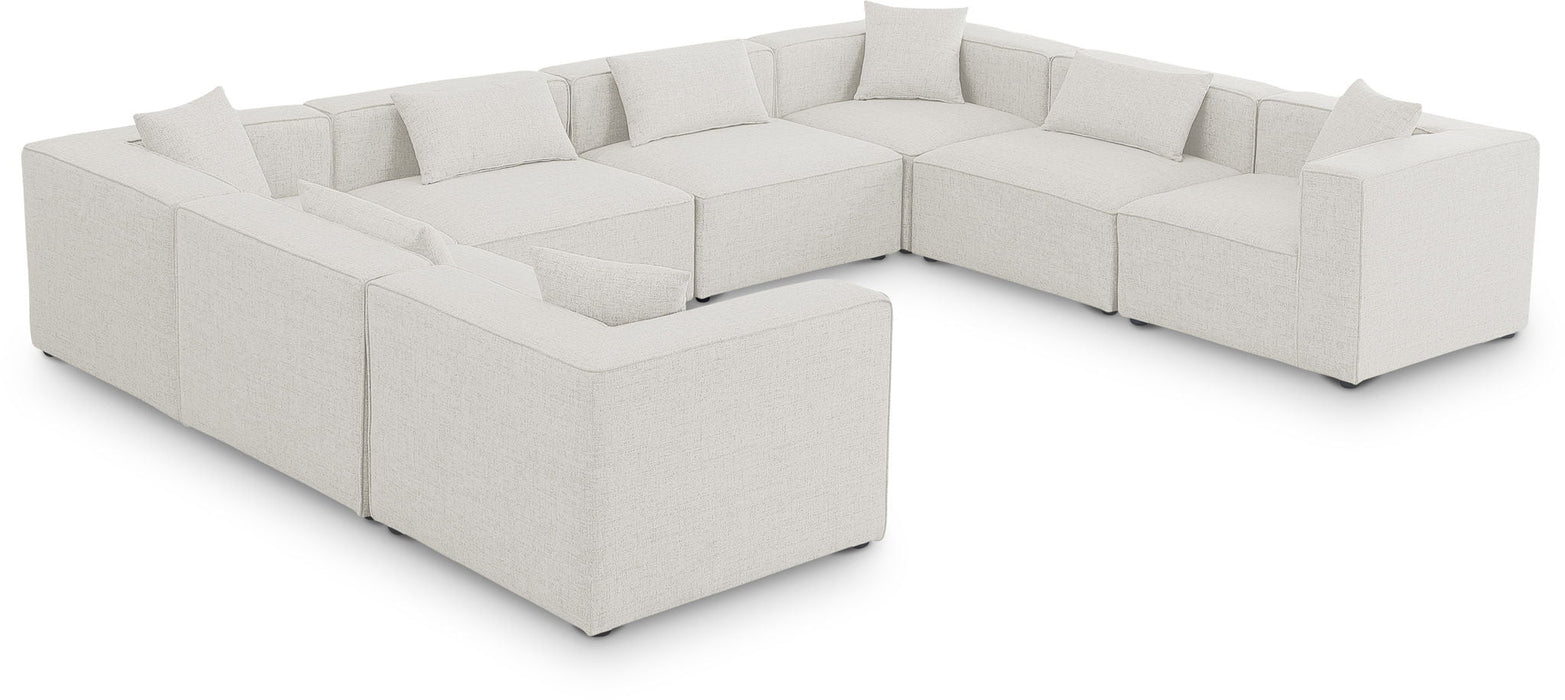 Cube 144" Fabric Upholstered 8pc Modular Sectional