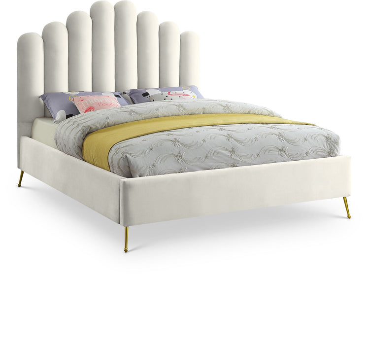 Lily Velvet Upholstered Bed