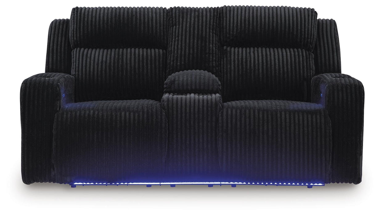 Belvarrow Power Reclining Loveseat with Console