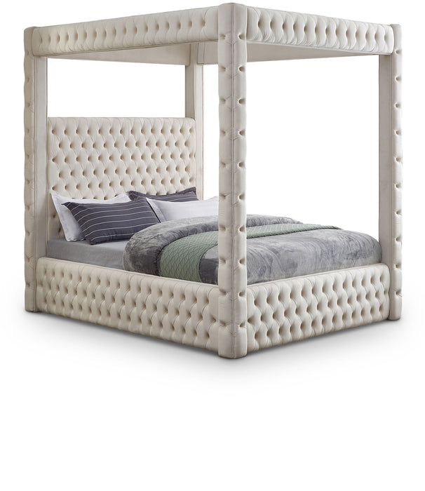 Royal Velvet Upholstered Bed