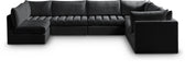Jacob 140" Velvet Upholstered 7pc. Modular Sectional