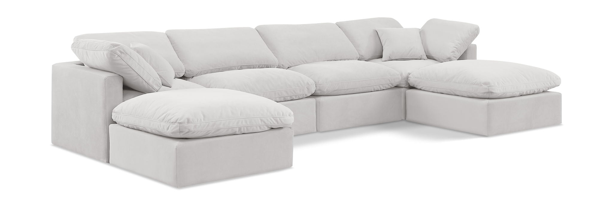 Indulge 140" Velvet Upholstered 6pc. Modular Sectional